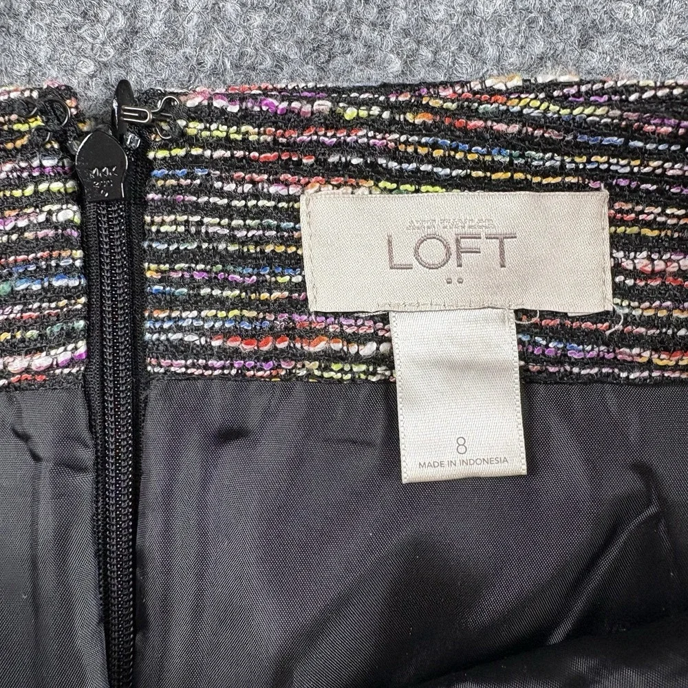 LOFT Mini Skirt Women 8‎ Multicolor Tweed Preppy Academia Coquette Y2K Office
